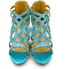 imageAmoji Girls High Heels Kid Ankle Strap Dress Shoes Wedding Party for Little Kid Big Kid 412420blue