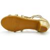imageAmoji Girls High Heels Kid Ankle Strap Dress Shoes Wedding Party for Little Kid Big Kid 412420gold
