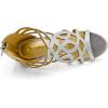 imageAmoji Girls High Heels Kid Ankle Strap Dress Shoes Wedding Party for Little Kid Big Kid 412420silver