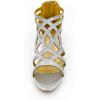 imageAmoji Girls High Heels Kid Ankle Strap Dress Shoes Wedding Party for Little Kid Big Kid 412420silver
