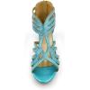 imageAmoji Girls High Heels Kid Ankle Strap Dress Shoes Wedding Party for Little Kid Big Kid 412421blue