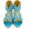 imageAmoji Girls High Heels Kid Ankle Strap Dress Shoes Wedding Party for Little Kid Big Kid 412421blue