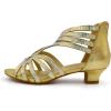 imageAmoji Girls High Heels Kid Ankle Strap Dress Shoes Wedding Party for Little Kid Big Kid 412421gold