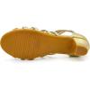 imageAmoji Girls High Heels Kid Ankle Strap Dress Shoes Wedding Party for Little Kid Big Kid 412421gold