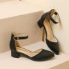 imageAmoji Girls High Heels Kid Ankle Strap Dress Shoes Wedding Party for Little Kid Big Kid 412Black