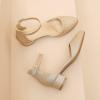 imageAmoji Girls High Heels Kid Ankle Strap Dress Shoes Wedding Party for Little Kid Big Kid 412Gold