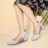 imageAmoji Girls High Heels Kid Ankle Strap Dress Shoes Wedding Party for Little Kid Big Kid 412Silver