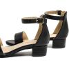 imageAmoji Girls High Heels Kid Ankle Strap Dress Shoes Wedding Party for Little Kid Big Kid 412Singleblack