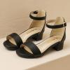 imageAmoji Girls High Heels Kid Ankle Strap Dress Shoes Wedding Party for Little Kid Big Kid 412Singleblack