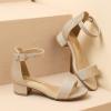 imageAmoji Girls High Heels Kid Ankle Strap Dress Shoes Wedding Party for Little Kid Big Kid 412Singlegold
