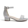 imageAmoji Girls High Heels Kid Ankle Strap Dress Shoes Wedding Party for Little Kid Big Kid 412Singlesilver