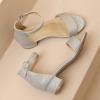 imageAmoji Girls High Heels Kid Ankle Strap Dress Shoes Wedding Party for Little Kid Big Kid 412Singlesilver
