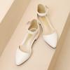 imageAmoji Girls High Heels Kid Ankle Strap Dress Shoes Wedding Party for Little Kid Big Kid 412White