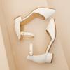 imageAmoji Girls High Heels Kid Ankle Strap Dress Shoes Wedding Party for Little Kid Big Kid 412White