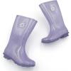 imageAmoji Gril Glitter Easy On Rain Boots Rubber Waterproof Boots Little KidBig KidPurple