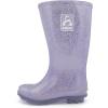 imageAmoji Gril Glitter Easy On Rain Boots Rubber Waterproof Boots Little KidBig KidPurple