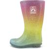 imageAmoji Gril Glitter Easy On Rain Boots Rubber Waterproof Boots Little KidBig KidRainbow