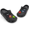 imageAmoji Kids Garden Clogs Boy Girl Gardening Shoes Youth with Charms for Toddler LittleBig KidCharmsblack