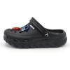 imageAmoji Kids Garden Clogs Boy Girl Gardening Shoes Youth with Charms for Toddler LittleBig KidCharmsblack