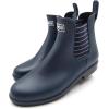 imageAmoji Unisex Ankle Chelsea Rain Short Rubber Boots 919Navy