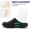 imageAmoji Unisex Arch Support Recovery Slide Sandals Orthopedic Clogs Athletic Shower Slipper XLS15561556black