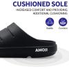 imageAmoji Unisex Arch Support Recovery Slide Sandals Orthopedic Clogs Athletic Shower Slipper XLS15561556black