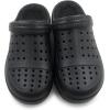 imageAmoji Unisex Winter Fleece Clog Fur Lined Garden Shoes House Slippers D8818Black