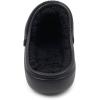 imageAmoji Unisex Winter Fleece Clog Fur Lined Garden Shoes House Slippers D8818Black