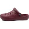 imageAmoji Unisex Winter Fleece Clog Fur Lined Garden Shoes House Slippers D8818BurgundyBurgundy