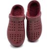 imageAmoji Unisex Winter Fleece Clog Fur Lined Garden Shoes House Slippers D8818BurgundyBurgundy
