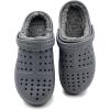 imageAmoji Unisex Winter Fleece Clog Fur Lined Garden Shoes House Slippers D8818Greygrey
