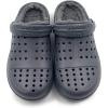 imageAmoji Unisex Winter Fleece Clog Fur Lined Garden Shoes House Slippers D8818Greygrey