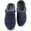 imageAmoji Unisex Winter Fleece Clog Fur Lined Garden Shoes House Slippers D8818Navygrey
