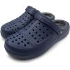imageAmoji Unisex Winter Fleece Clog Fur Lined Garden Shoes House Slippers D8818Navygrey