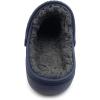 imageAmoji Unisex Winter Fleece Clog Fur Lined Garden Shoes House Slippers D8818Navygrey