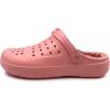 imageAmoji Unisex Winter Fleece Clog Fur Lined Garden Shoes House Slippers D8818Pink
