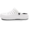 imageAmoji Unisex Winter Fleece Clog Fur Lined Garden Shoes House Slippers D8818Whitegrey