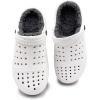 imageAmoji Unisex Winter Fleece Clog Fur Lined Garden Shoes House Slippers D8818Whitegrey