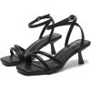 imageAmoji Women 25 Inch Kitten Heels Two Strap Party Wedding Dress Shoes FZ327Black