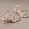 imageAmoji Women 25 Inch Kitten Heels Two Strap Party Wedding Dress Shoes FZ327Nude