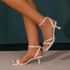 imageAmoji Women 25 Inch Kitten Heels Two Strap Party Wedding Dress Shoes FZ327Nude