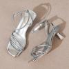 imageAmoji Women 25 Inch Kitten Heels Two Strap Party Wedding Dress Shoes FZ327Silver