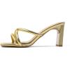 imageAmoji Women 3 Inch Slip On Heels Lady Heeled Sandal 332Gold