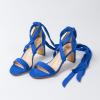 imageAmoji Women 3 Inch Strappy Heels Lady Heeled Sandal Strap Up Wedding Party Shoes 333Blue