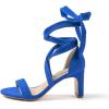 imageAmoji Women 3 Inch Strappy Heels Lady Heeled Sandal Strap Up Wedding Party Shoes 333Blue