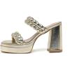 imageAmoji Women 4 Inch Platform Chunky Heels Two Strap Slip On Heeled Braided Sandals 314314gold