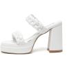 imageAmoji Women 4 Inch Platform Chunky Heels Two Strap Slip On Heeled Braided Sandals 314314white