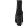 imageAmoji Women 4 Inch Rhinestone Heeled Boots Pointed Toe Chunky Boot With ZipperSequinblack