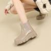 imageAmoji Women Chelsea Rain Boots Cute Chunky Platform Rainboots Lady Wellies Women Rubber Boots Khaki Szie 758