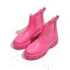 imageAmoji Women Chelsea Rain Boots Cute Chunky Platform Rainboots Lady Wellies Women Rubber Boots Pink Szie 885